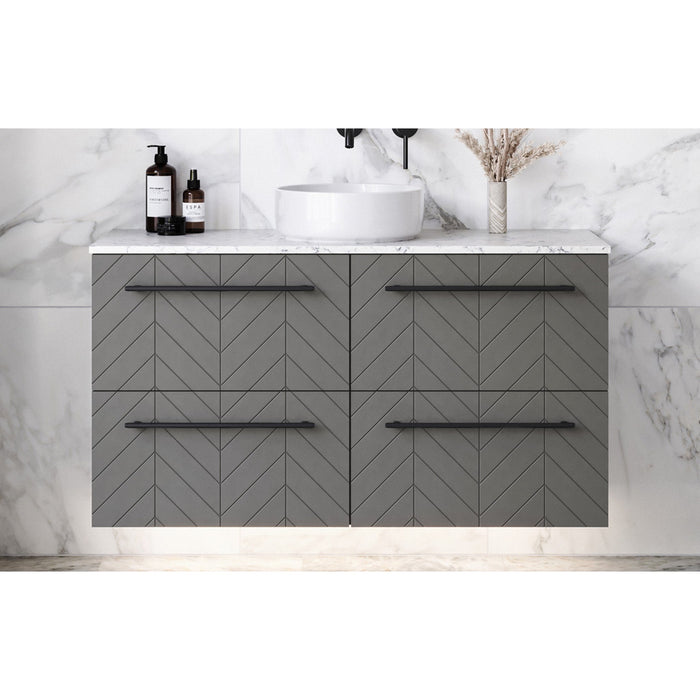 TIMBERLINE STEEL GREY SATIN CABINET SAMPLE