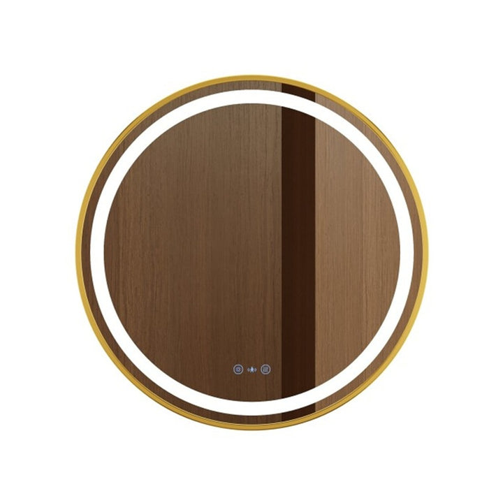 600-900mm Mercio Venus Brushed Gold/Brushed Nickel/Gun Metal/Matt Black Round Frame Motion Sensor LED Mirror