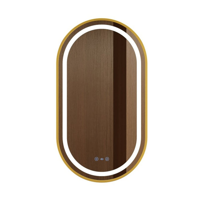 500*900mm Mercio Venus Brushed Gold/Brushed Nickel/Gun Metal/Matt Black Oval Frame Motion Sensor LED Mirror