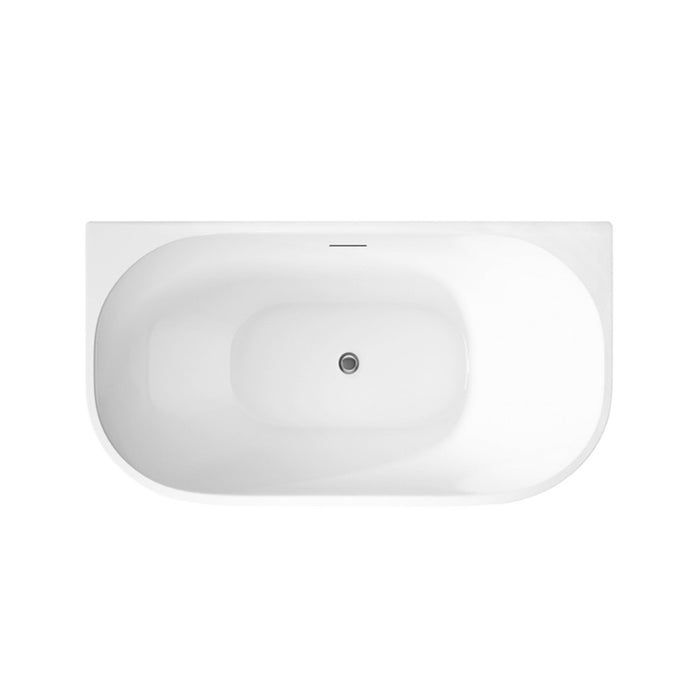 1300/1400/1500/1700*750*600m Infinity Venus White Acrylic Back to Wall Bathtub With Overflow