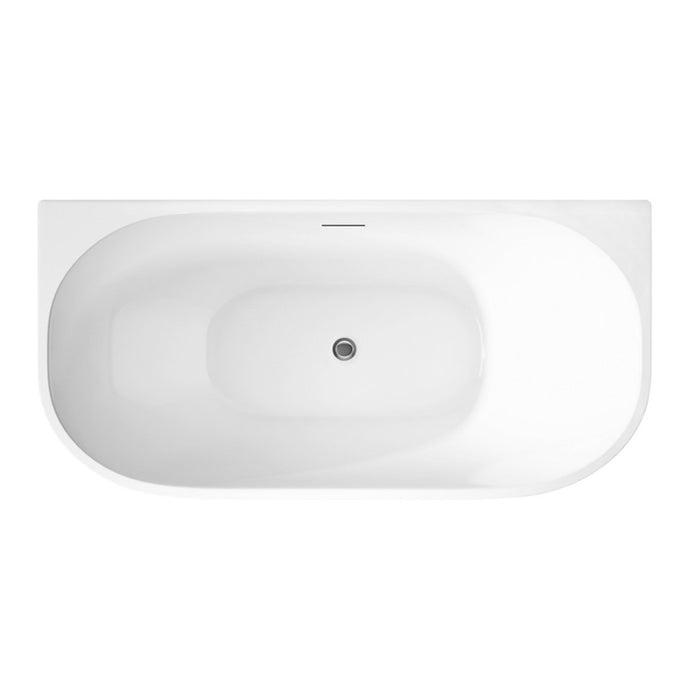 1300/1400/1500/1700*750*600m Infinity Venus White Acrylic Back to Wall Bathtub With Overflow