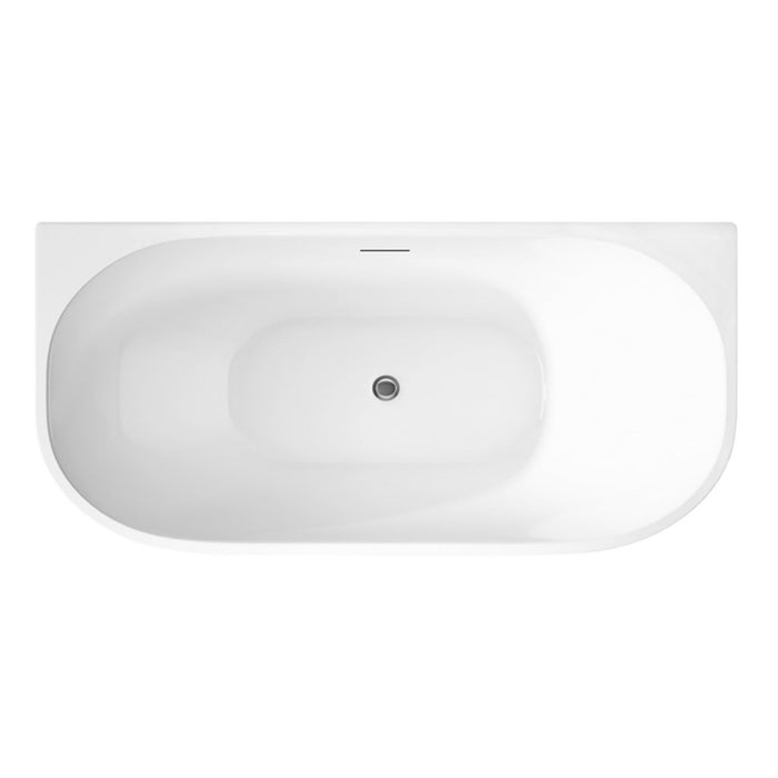 1300/1400/1500/1700*750*600m Infinity Venus White Acrylic Back to Wall Bathtub With Overflow