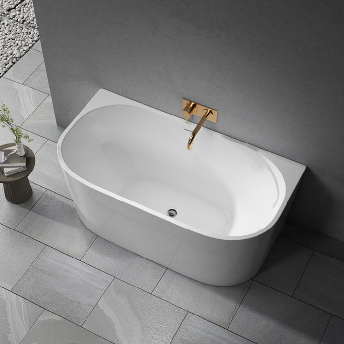1300/1400/1500/1700*750*600m Infinity Venus White Acrylic Back to Wall Bathtub With Overflow