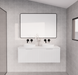 600-1800*450*400mm Vienna Matt White MR Melamined Board Panel With PVC Coating Fluted Wall Hung Vanity - HD reno