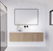600-1800*450*400mm ABS Vienna American Oak MR Melamined Board Panel With PVC Coating Fluted Wall Hung Vanity - HD reno