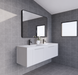 600-1800*450*400mm Vienna Matt White MR Melamined Board Panel With PVC Coating Fluted Wall Hung Vanity - HD reno