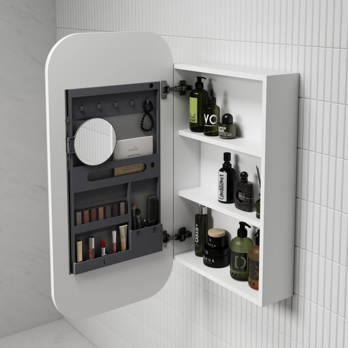 450*900*150mm Aulic Vienna Matt White/Mia/Max/Carita Copper-free Glass Rectangle Shaving Cabinet