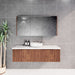 600-1500*450*400mm ABS Vienna Brown Oak MR Melamined Board Panel With PVC Coating Fluted Wall Hung Vanity - HD reno
