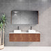 600-1500*450*400mm ABS Vienna Brown Oak MR Melamined Board Panel With PVC Coating Fluted Wall Hung Vanity - HD reno