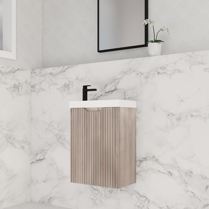 450*250*550mm Vienna White Oak Wall Hung Mini Vanity