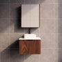 600-1500*450*400mm ABS Vienna Brown Oak MR Melamined Board Panel With PVC Coating Fluted Wall Hung Vanity - HD reno