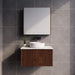 600-1500*450*400mm ABS Vienna Brown Oak MR Melamined Board Panel With PVC Coating Fluted Wall Hung Vanity - HD reno
