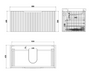 600-1800*450*400mm Vienna Matt Black MR Melamined Board Panel With PVC Coating Fluted Wall Hung Vanity - HD reno