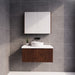 600-1500*450*400mm ABS Vienna Brown Oak MR Melamined Board Panel With PVC Coating Fluted Wall Hung Vanity - HD reno