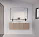 600-1800*450*400mm ABS Vienna American Oak MR Melamined Board Panel With PVC Coating Fluted Wall Hung Vanity - HD reno