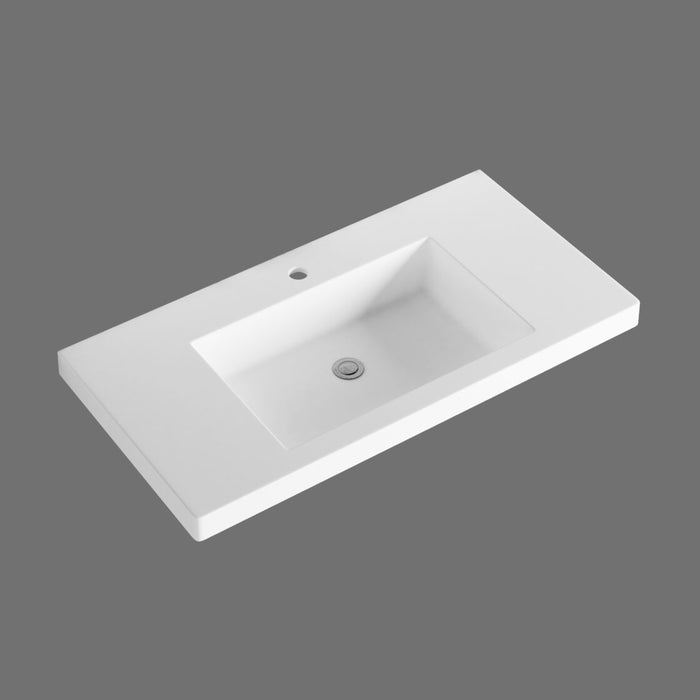 600-1500*450*830mm ABS Bali Matt White MR Melamined Board Pancel MDF Door With PVC Coating Freestanding Vanity - HD reno