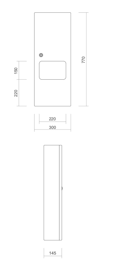 Paper Towel Dispenser With Waste Receptacle Removable 6.5 Litre Waste Bin - HD reno