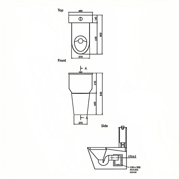 Close Coupled Wall Faced Disabled Toilet Suite With Toilet Seat