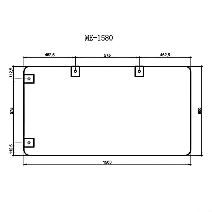 750/900/1200/1500mm ABS Brushed Copper Framed Rectangle Wall Mounted Copper-free Mirror