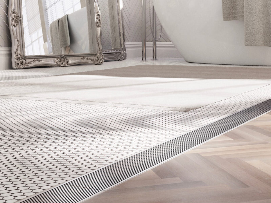 Slimline Linear Drainage system with Architectural (AR) grate style