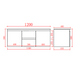 900-1500*460mm Poly White Bathroom Left/Right Drawer Wall Hung Vanity - HD reno