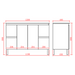 900-1500*460mm Poly White Bathroom Left/Right Drawer Freestanding With Kickboard Vanity - HD reno