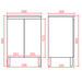 600-750*460mm Poly Gloss White Bathroom Left/Right Drawer Freestanding With Legs Vanity - HD reno