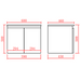 600-750*460mm Poly Gloss White Bathroom  Left/Right Drawer Wall Hung Vanity - HD reno