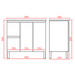 900-1500*460mm Poly White Bathroom Left/Right Drawer Freestanding With Kickboard Vanity - HD reno