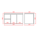 900-1500*460mm Poly White Bathroom Left/Right Drawer Wall Hung Vanity - HD reno