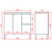 900-1500*460mm Poly White Bathroom Left/Right Drawer Freestanding With Kickboard Vanity - HD reno