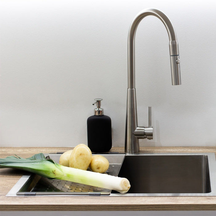 Suprema XPRESSFIT XCEL Conical Base Gooseneck Retractable Maxi Pull Out Kitchen Mixer