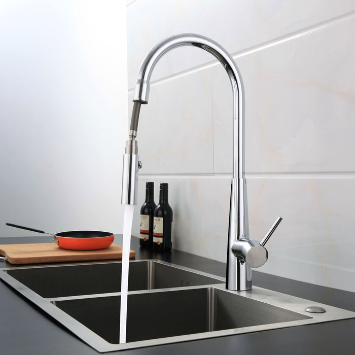 Suprema XPRESSFIT XCEL Conical Base Gooseneck Retractable Maxi Pull Out Kitchen Mixer
