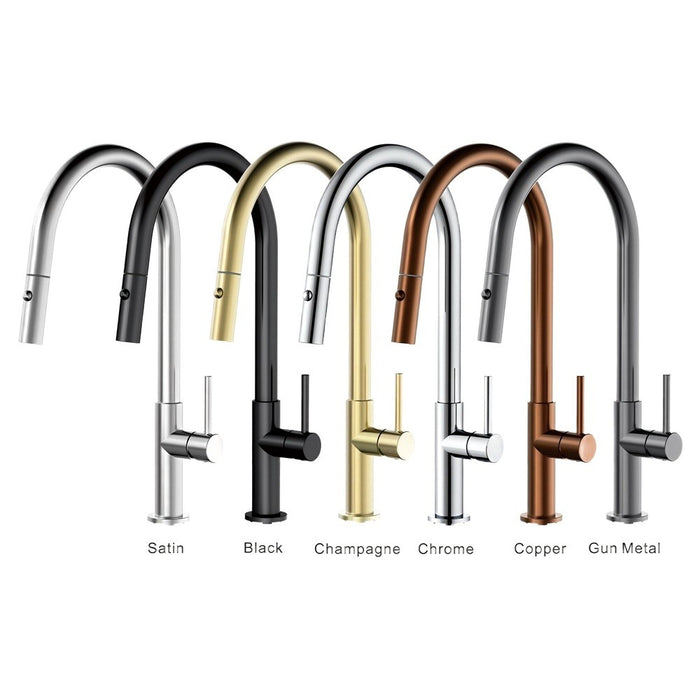 Suprema XPRESSFIT XOXO Slimline Gooseneck Retractable Maxi Pull Out Kitchen Mixer