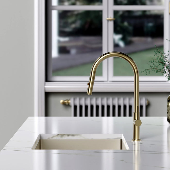 Suprema XPRESSFIT XOXO Slimline Gooseneck Retractable Maxi Pull Out Kitchen Mixer