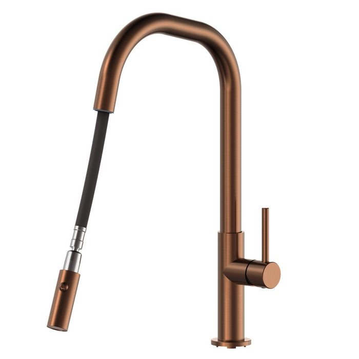 Suprema XPRESSFIT XAVIER Angular Gooseneck Pull Out Retractable Kitchen Mixer