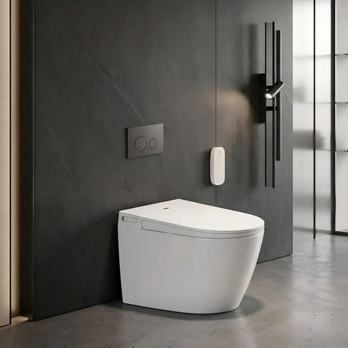 590*400*490mm Lafeme Crawford Rimless Wall Faced Minimalist Smart Toilet Suite
