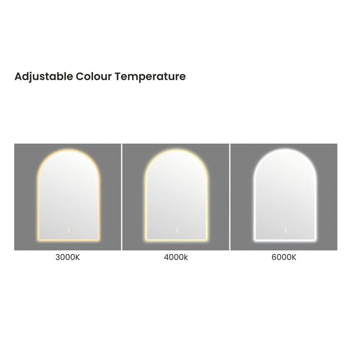 900*600/1200*800mm Otti Archie  Frameless Back Lit Tuffi LED Mirror