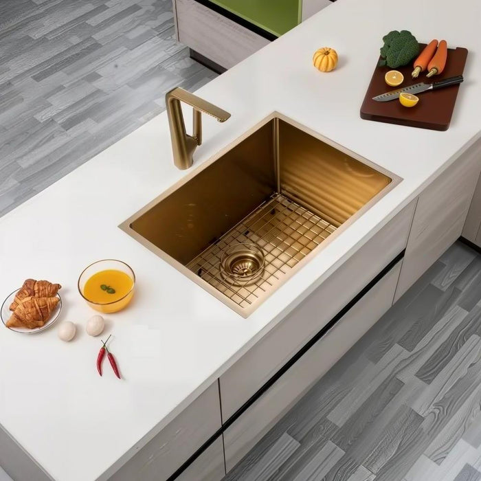 600*450*230/300mm Aquaperla Handmade Stainless Steel PVD Coating Single Bowl Kitchen Sink