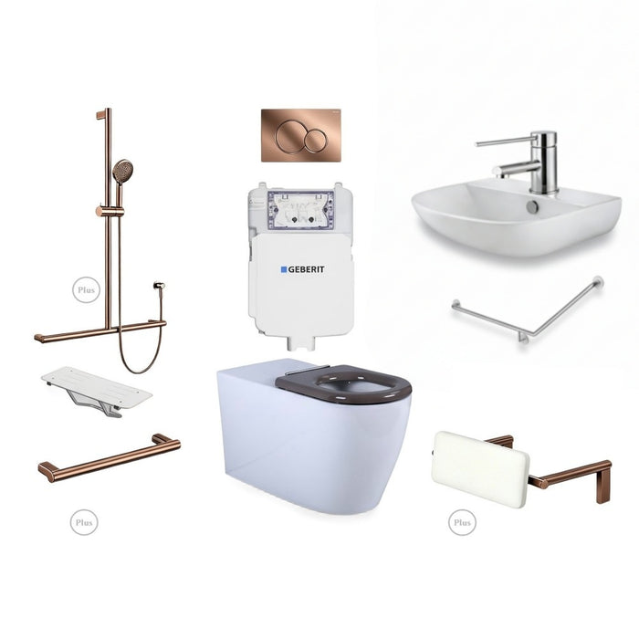 Disable Plus Package 40° With Basin & Mixer Premium Finish Upgrade - Left Hand