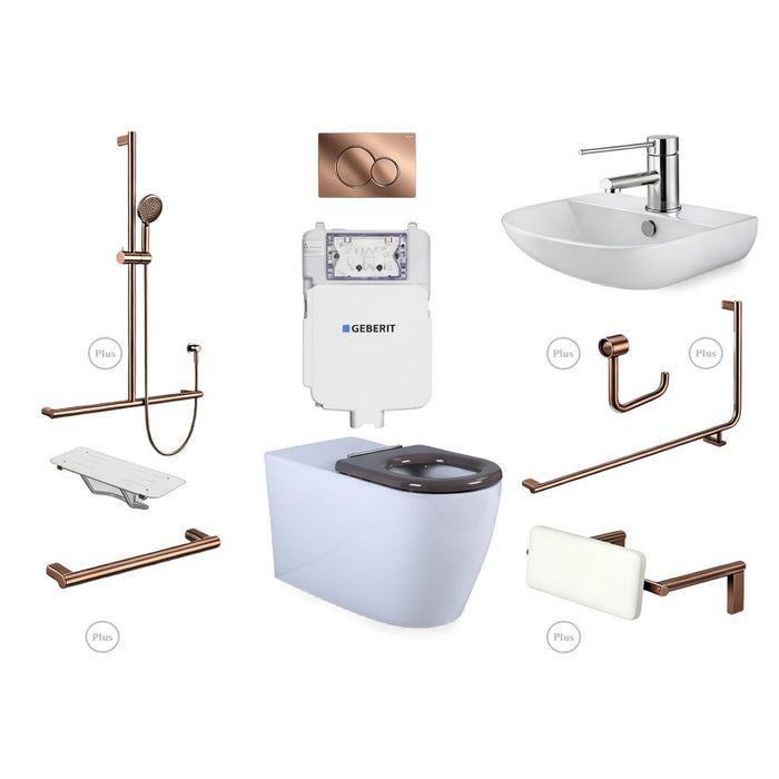 Disable Plus Package 90° With Basin & Mixer Premium Finish Upgrade - Left Hand