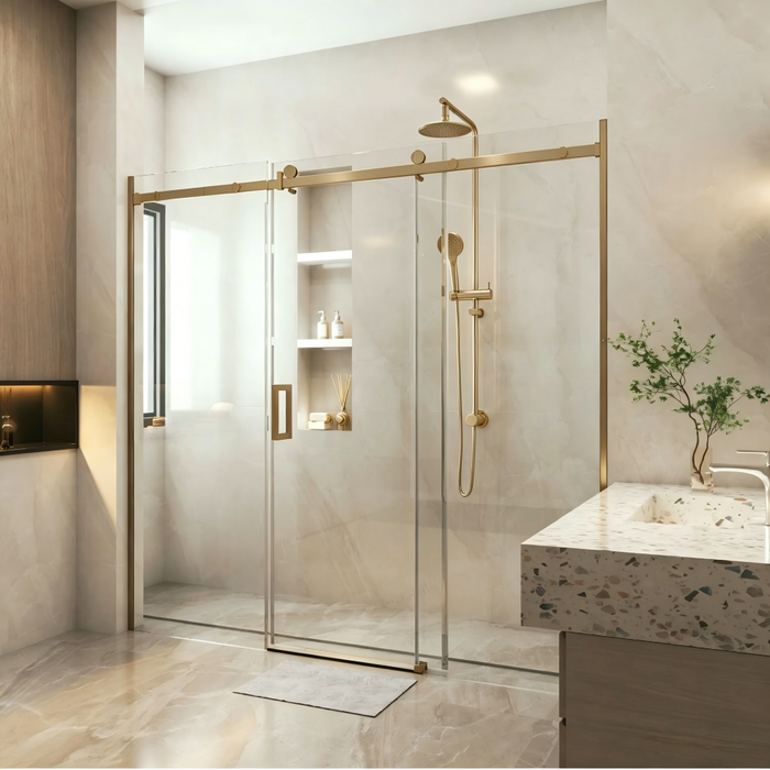 1400-2450mm Covey Frameless 3 Panels Sliding Door Wall To Wall 10mm Thickness Shower Screens - 2000mm Height