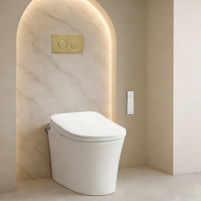 560*365*400mm Inspire Voghera Rimless Wellness Spa Smart Bidet Wall Faced Toilet Set