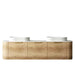 1800*460*450mm OTTI Bondi Natural Oak High Moisture Resistant Plywood Bathroom Curve Wall Hung Vanity