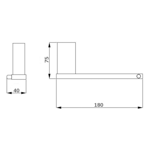 Chrome/Matt Black Stainless Steel ECKIG Toilet Roll Holder - HD reno