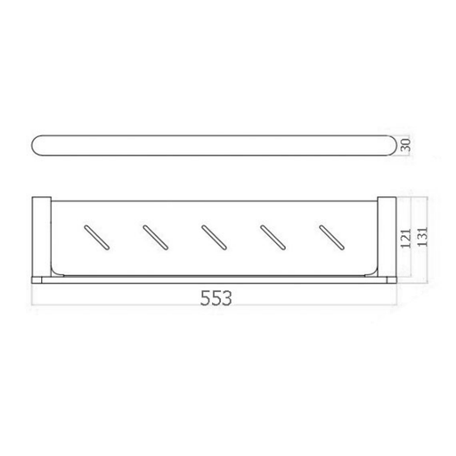 Chrome/Matt Black/Brushed Gold/Brushed Nickel/Gunmetal Grey Stainless Steel RUND Metal Shower Shelf - HD reno