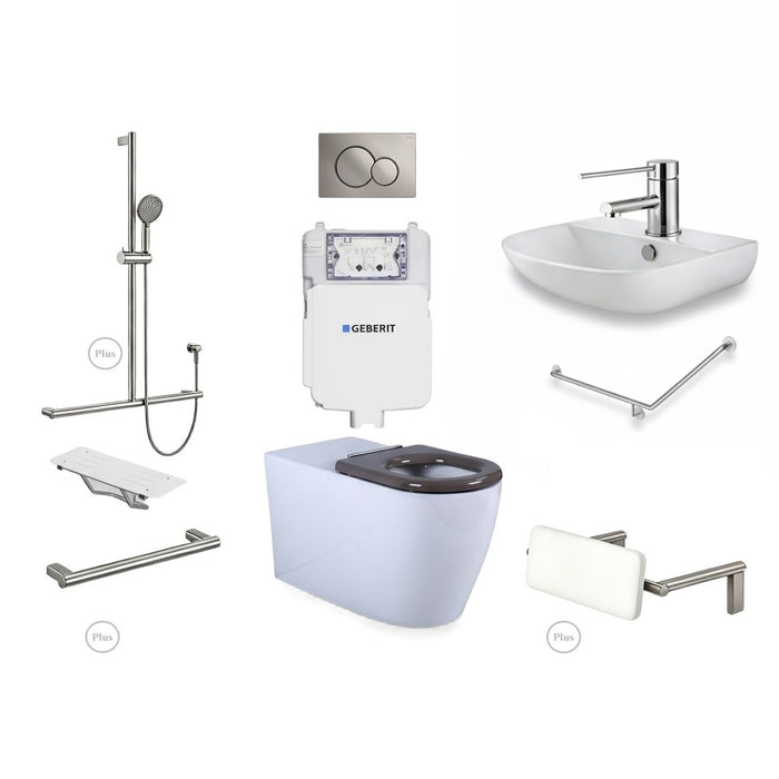 Disable Plus Package 40° With Basin & Mixer Premium Finish Upgrade - Left Hand