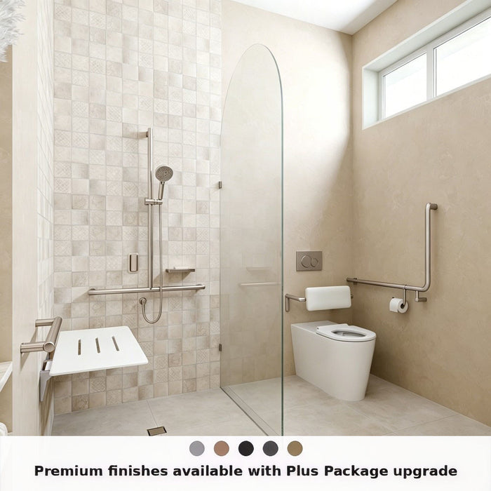 Left-Hand Integrated Accessible Care Bathroom Package - Complete Shower, Toilet & Support System