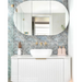 1200*460*450mm OTTI Bondi Stain White High Moisture Resistant Plywood Curve Fluted Bathroom Cabinet Wall Hung Vanity - HD reno