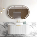 1200*460*450mm OTTI Bondi Stain White High Moisture Resistant Plywood Curve Fluted Bathroom Cabinet Wall Hung Vanity - HD reno